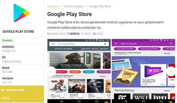 Google Play Store Nasıl İndirilir