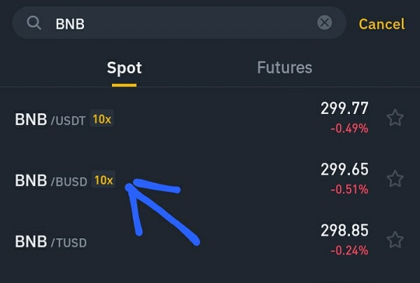Binance 10x ne demek