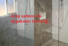Arap sabunu ile duşakabin temizliği