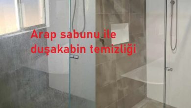 Arap sabunu ile duşakabin temizliği