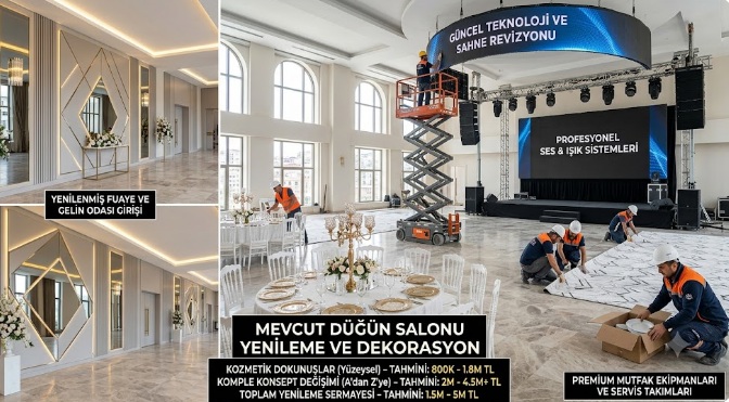 Mevcut Düğün Salonunu Yeniden Dekore Ettirmek Ne Kadar Maliyet İster