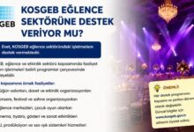 kosgeb eğlence sektörüne destek veriyor mu