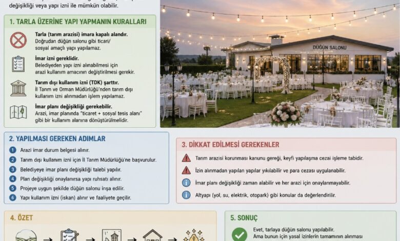 tarlaya düğün salonu yapılır mı